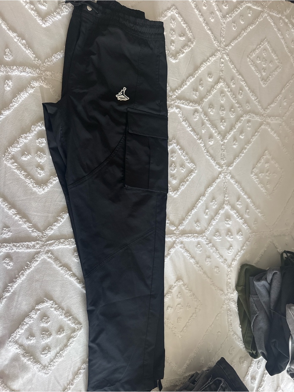 Jordan Black Joggers with Red Jumpman Logo